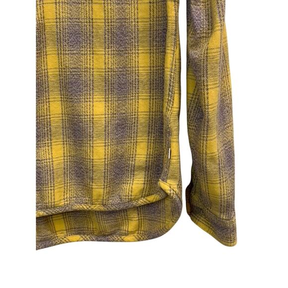 Toad & Co Shirt Bodie Women Size Small Yellow Gray Organic Cotton 1/4 Zip - Picture 3 of 12